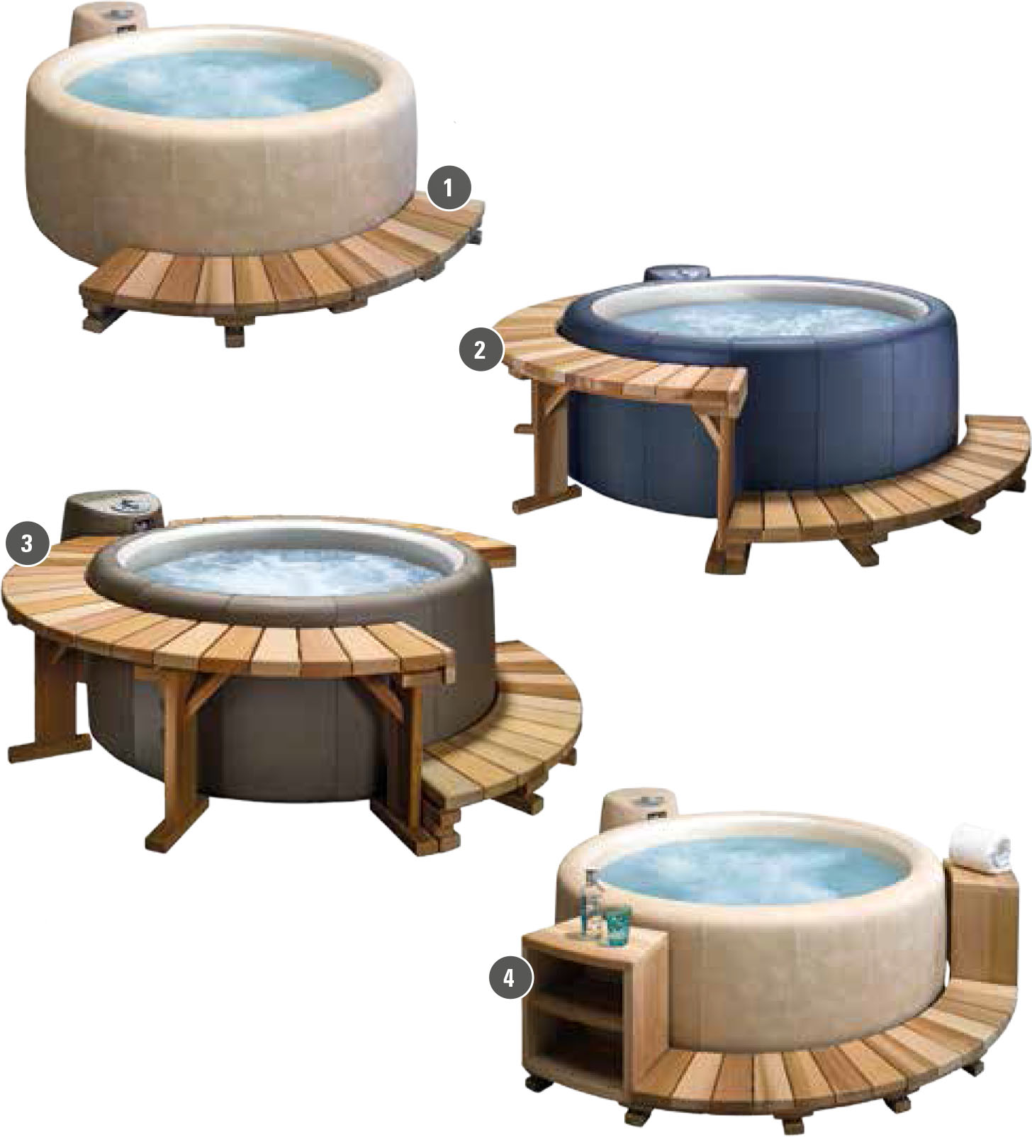 Portico Softub cedar wood